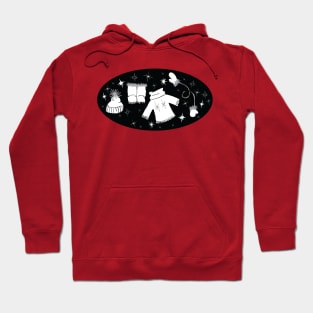 Winter weather snow lover cartoon illustration Hoodie